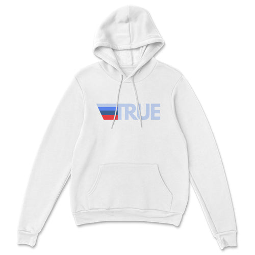 TTH Bella Canvas Hoodie White with multi color True logo